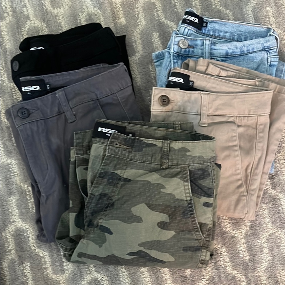 RSQ Kids Jeans in Black, Blue, Gray, Tan, and Camo
